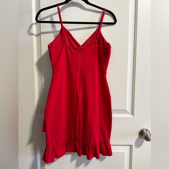 Lulu's Ruffle Red Mini Dress - Picture 3 of 3